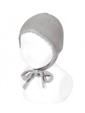 ESPAÑA CONDOR Moss Stitch Knit Bonnet- 3-6M